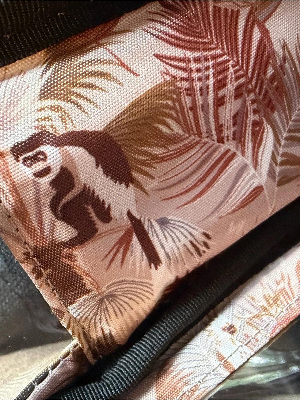 Lug Clear Zip Storage Pouch Bag – Zebra Sand (Black White Brown Animal)